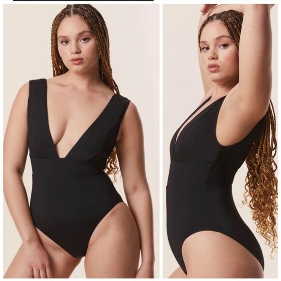 Andie Black Mykonos Swimsuit Size XXL One Piece Deep Plunge New With Tags - Picture 13 of 13